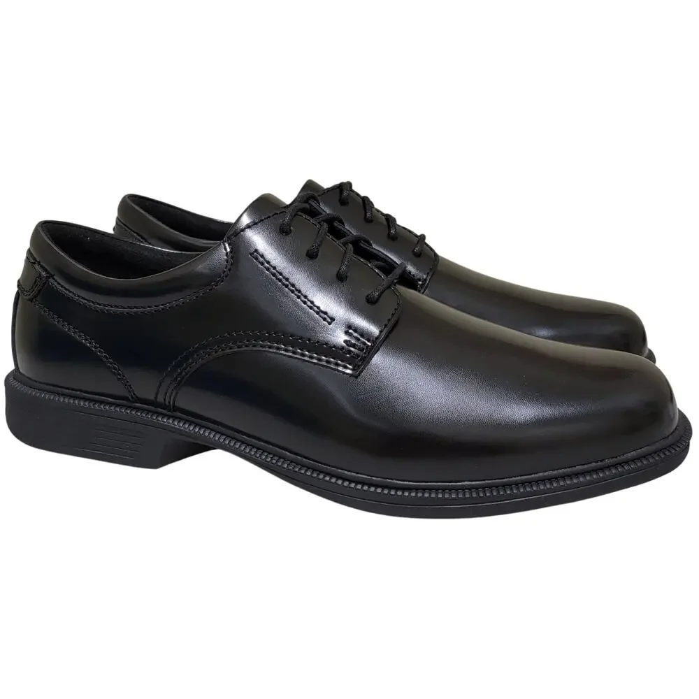 Nunn Bush Men Baker Street Plain Toe Derby Oxfords Size US 10XW Black Leather